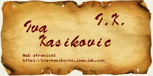 Iva Kašiković vizit kartica